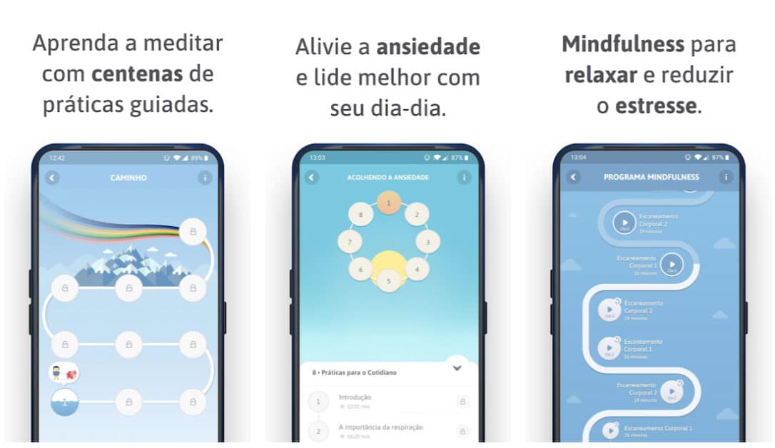 aplicativos de meditação